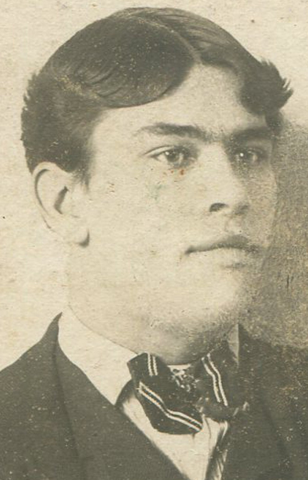Vintage Cabinet Card Photo: Portland, Oregon Unibrow Portrait - Black & White