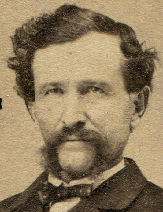 CIVIL WAR ERA CDV W/ TAX STAMP. MAN W/ WAVY HAIR, MUSTACHE. DELHI, N.Y.