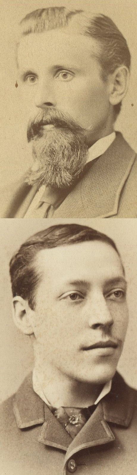Vintage Cabinet Card Set: Two Original New York Portrait Photos, Maker Mark,