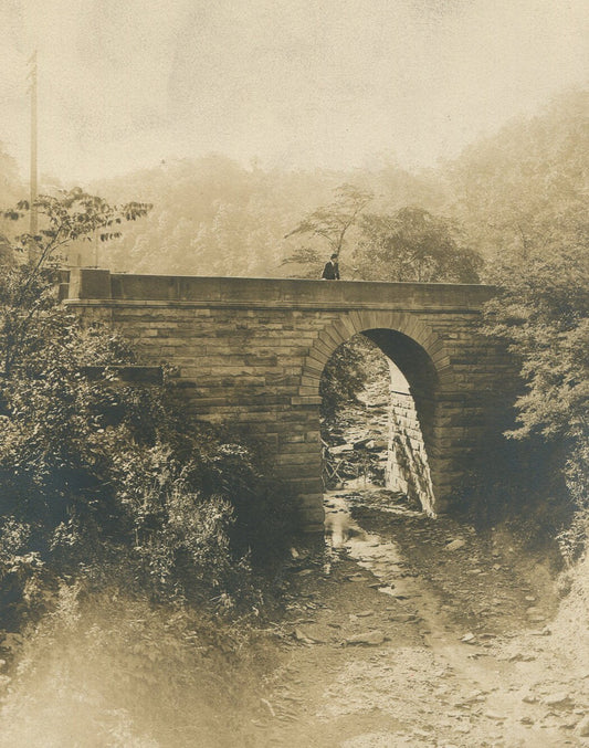 Vintage Powers Run Bridge photo, 1904, original, Allegheny County Engineer