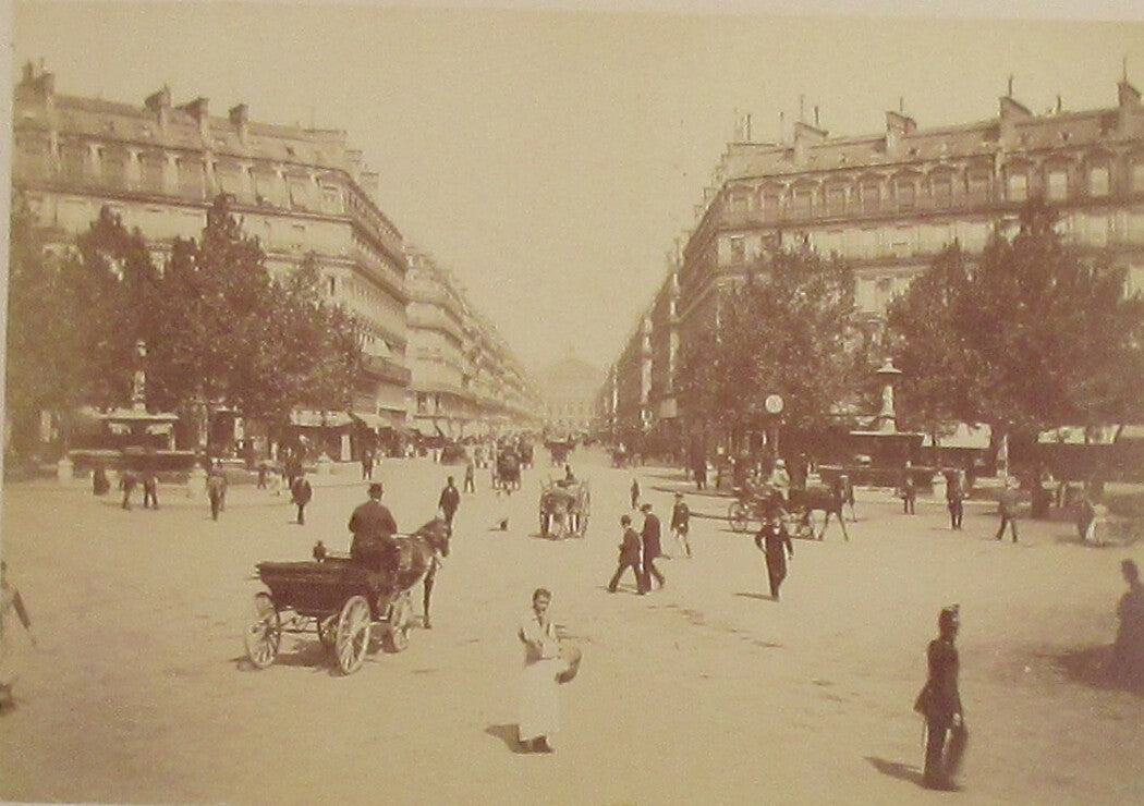 Vintage European Street & Architectural Scenes - Mounted Albumen Photos,