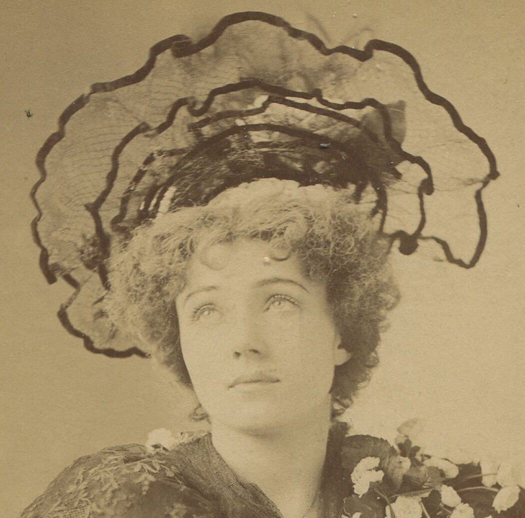 Authentic vintage cabinet card: Margaret Fraser, theatrical actress,