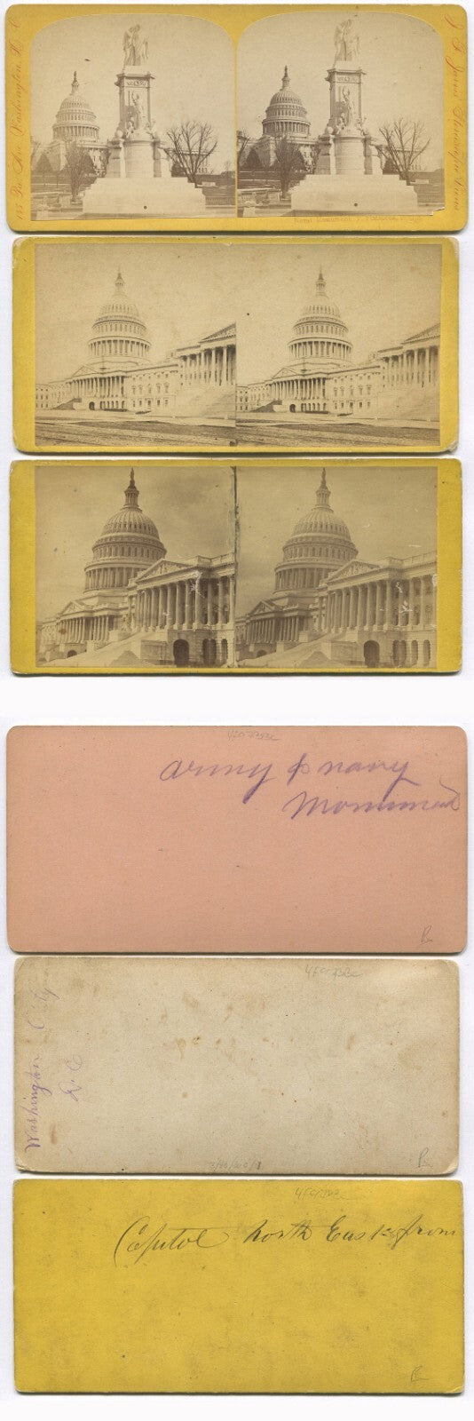 LATE 1800S U.S. CAPITOL BUILDING. WASHINGTON D.C. 10 SET STEREOVIEWS.
