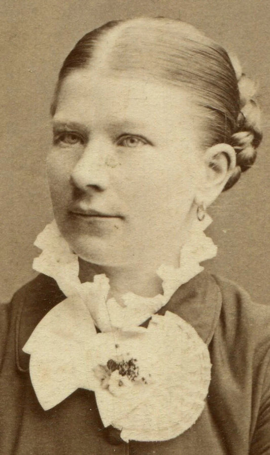 WOMAN W/ FANCY BOW AND SLEEVES. CDV.