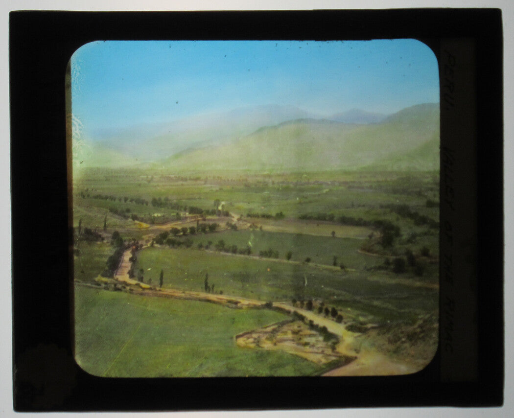 RIMAC VALLEY, PERU. TINTED PHOTO ON GLASS.