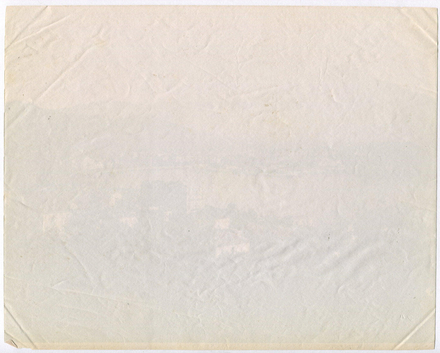 ITALIAN VILLAGE AT THE WATER'S EDGE. UNMOUNTED ALBUMEN.