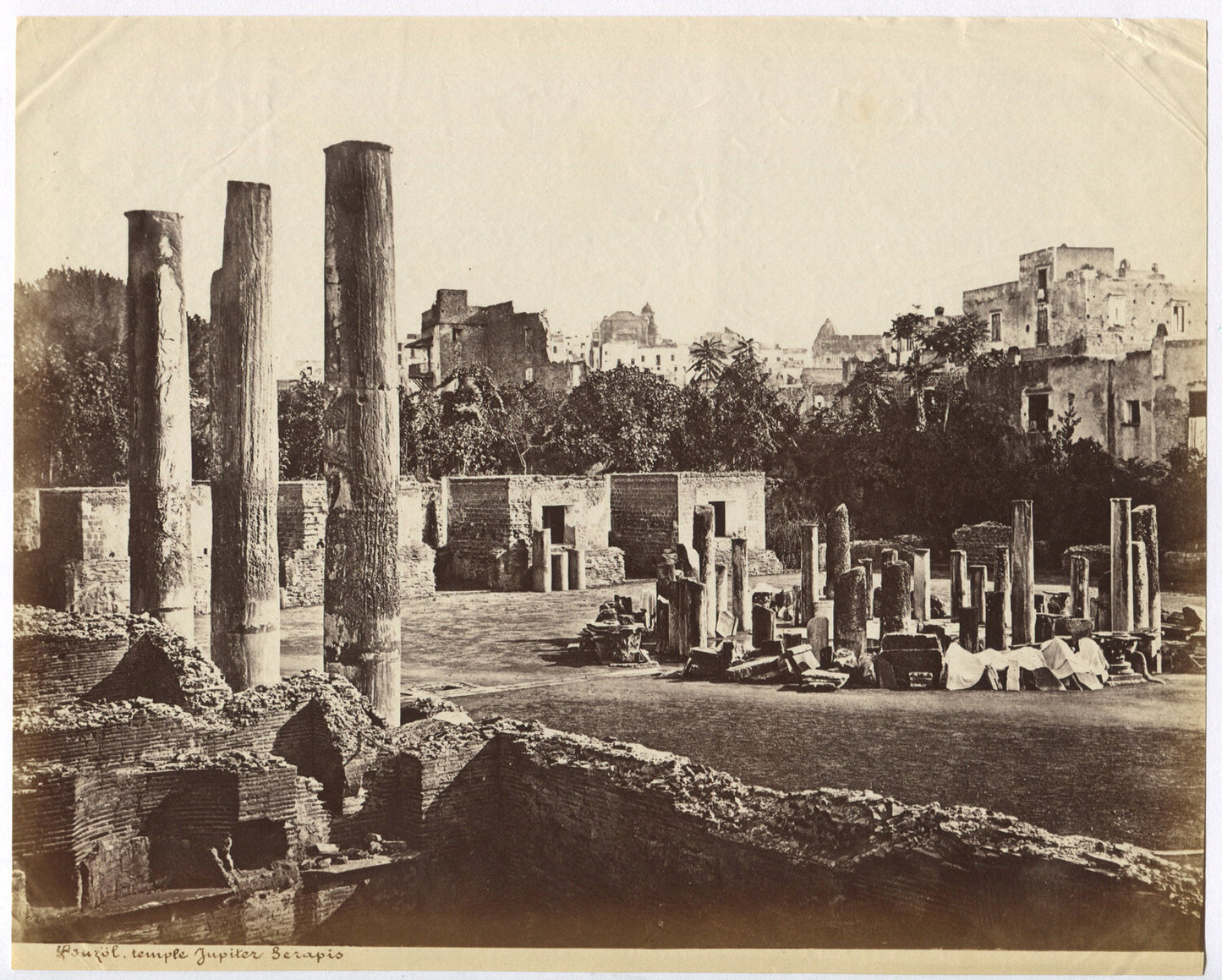 RUINS, TEMPLE OF JUPITER. UNMOUNTED ALBUMEN.