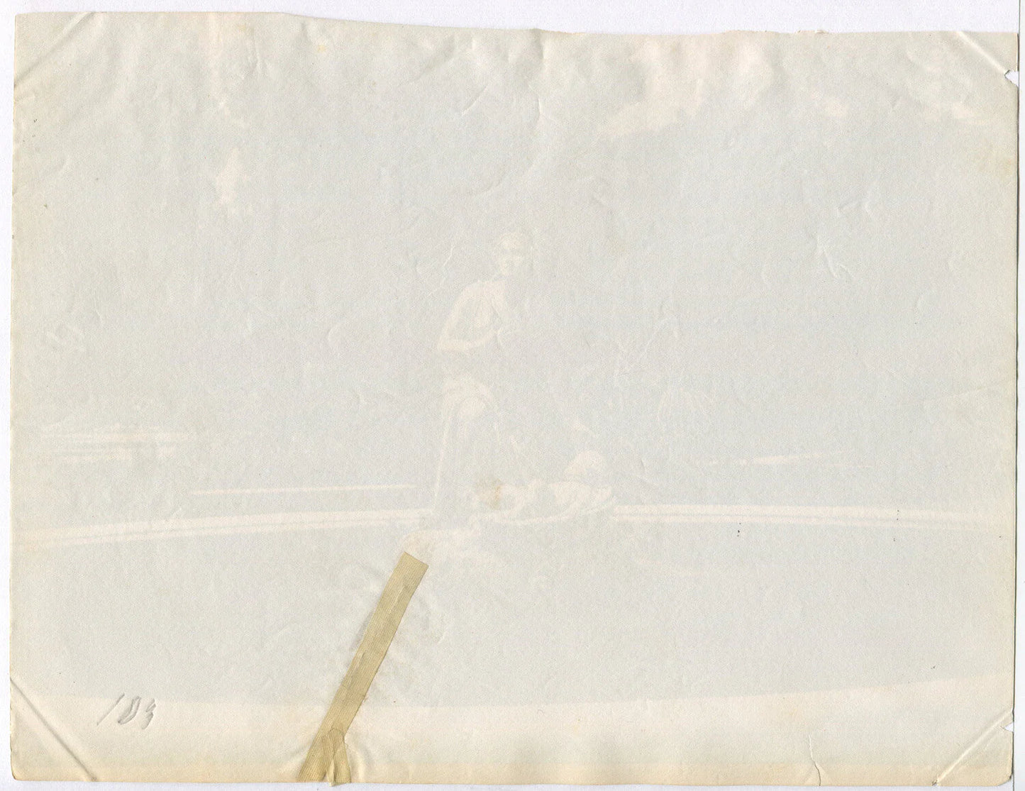 Vintage 8x10 Unmounted Albumen Print - The Moses Story at Rome Fountain Statue