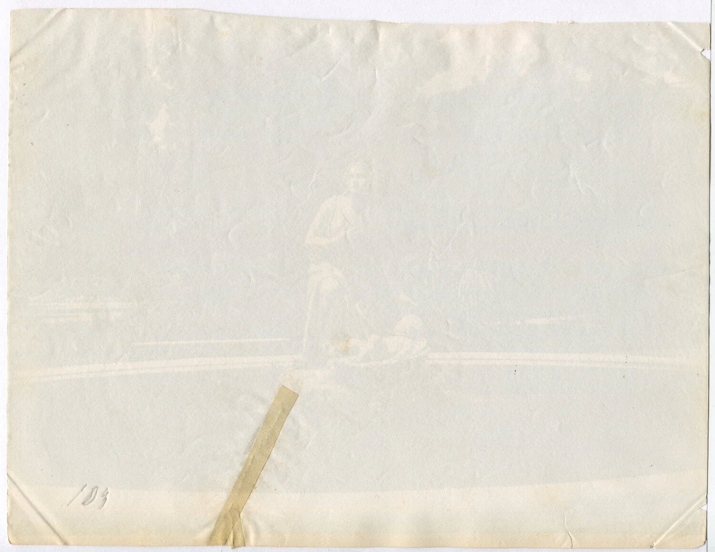 Vintage 8x10 Unmounted Albumen Print - The Moses Story at Rome Fountain Statue