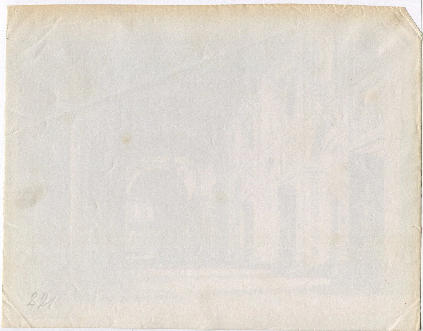 Vintage photo: Interior of Church, Rome, Italy - Unmounted albumen 8x10, authentic old photo