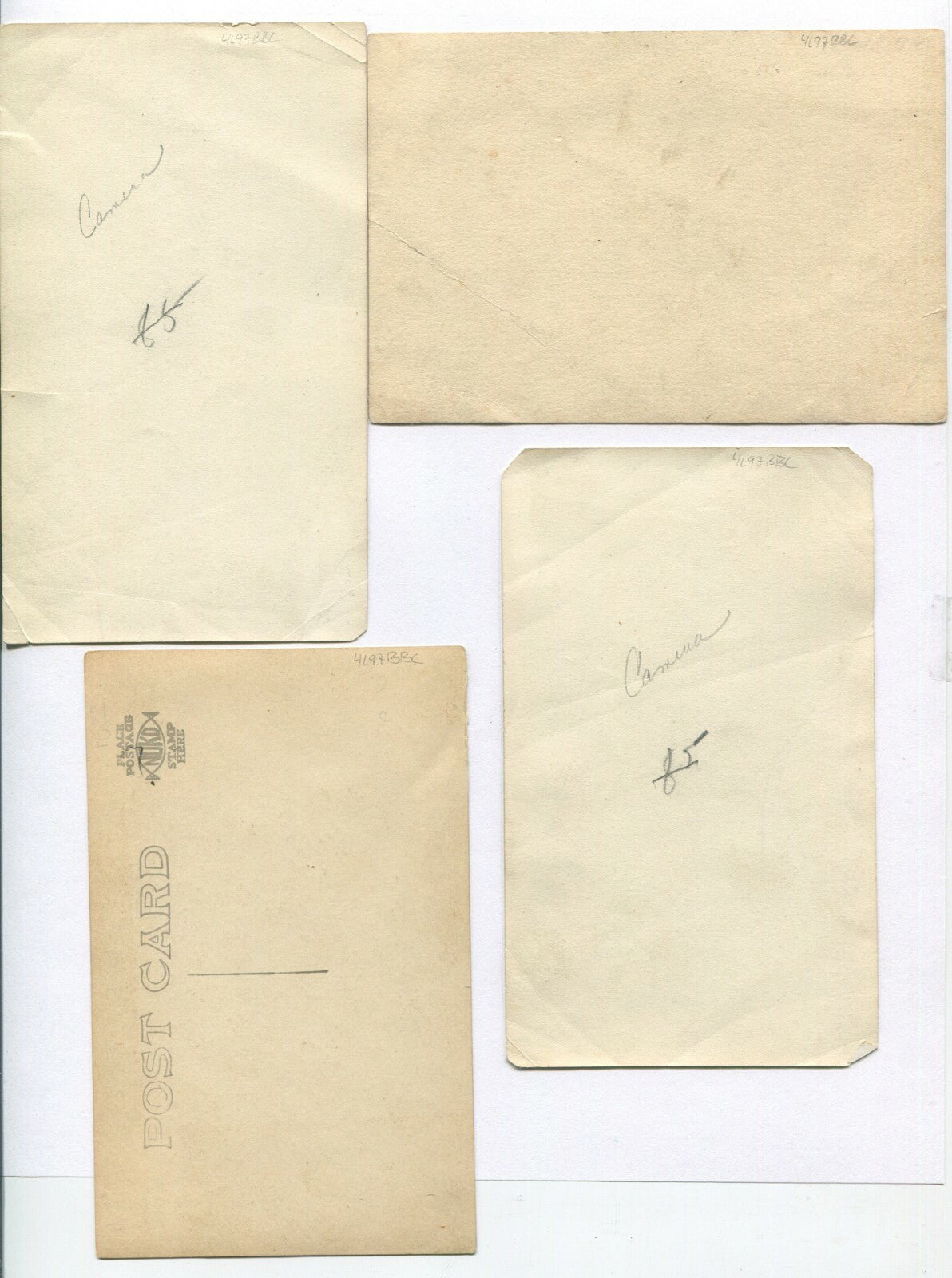 Vintage 4-set Photographs - 3.5x5.5 in - Cameras/Photographers, Authentic