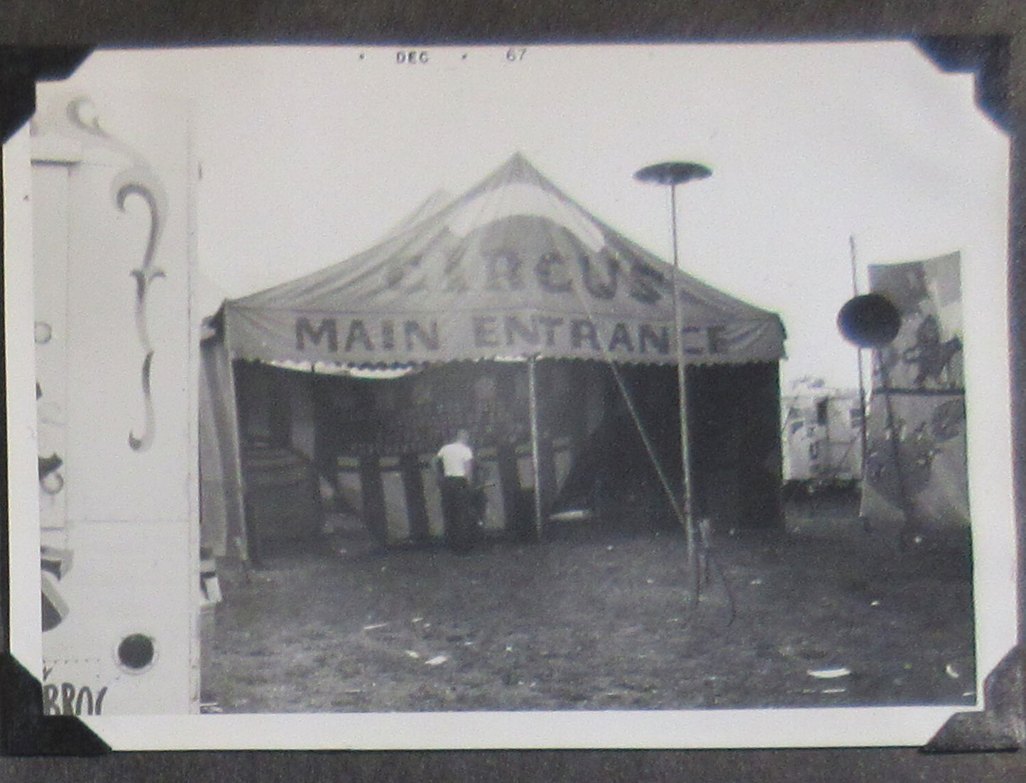CIRCUS MEMORABILLA, PHOTOS, LETTERS, POSTCARDS IN ALBUM COLLECTION. 1950-70s.