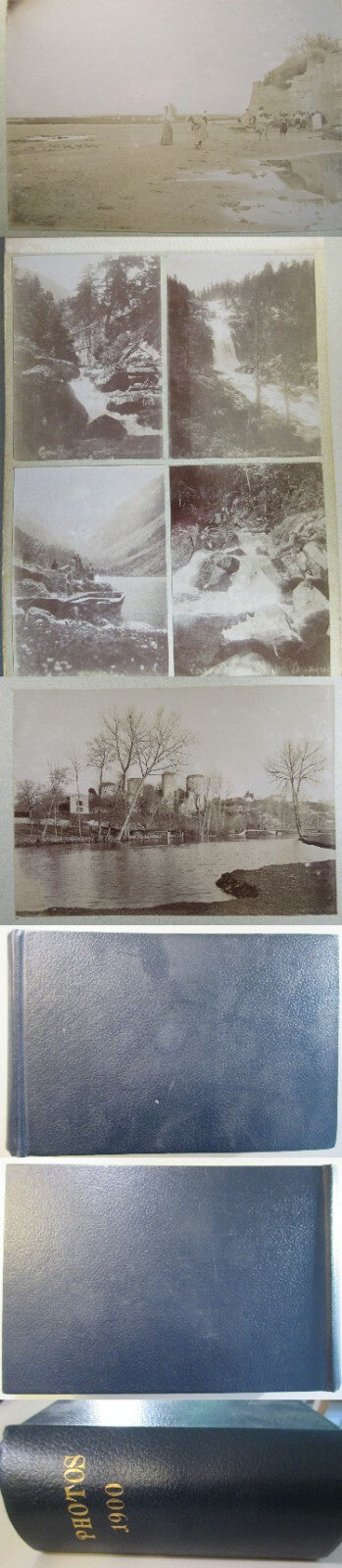 EUROPEAN TRAVEL ALBUM \EARLY 20TH CENTURY PHOTOS. 49 PAGES, 150  VINTAGE PHOTOS.