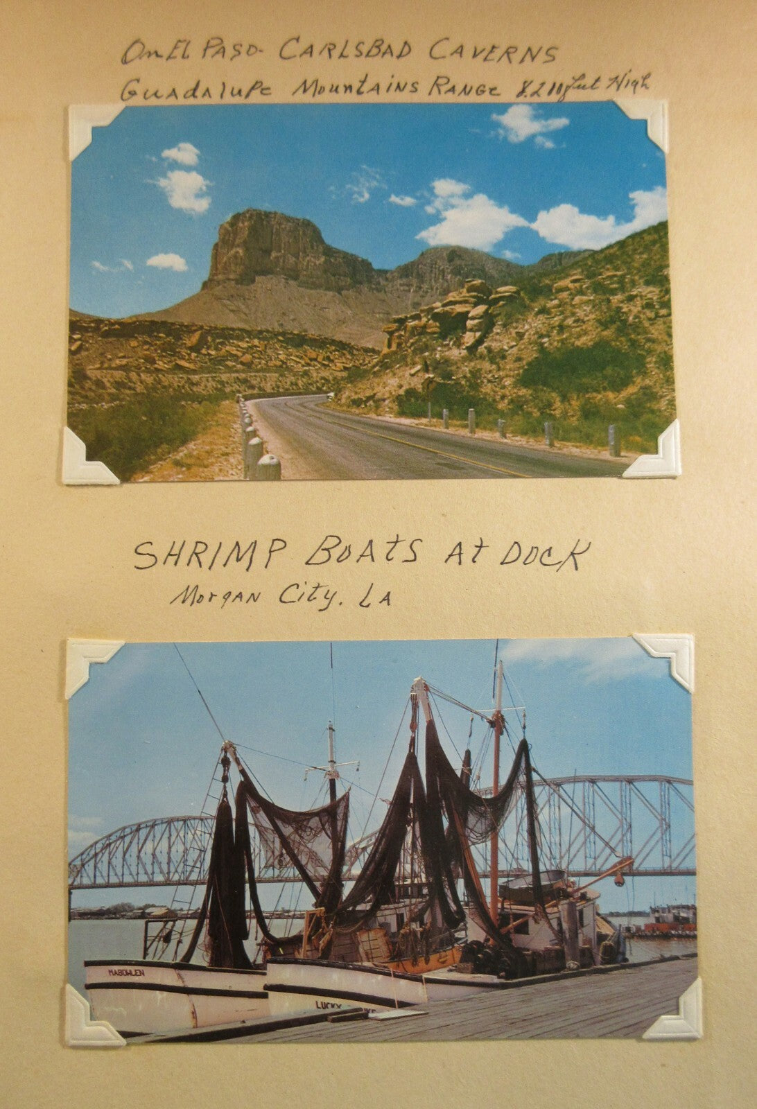 PHOTO POSTCARD ALBUM OF WESTERN U.S. STATES. 1950-60s. TOURIST DESTINATION.