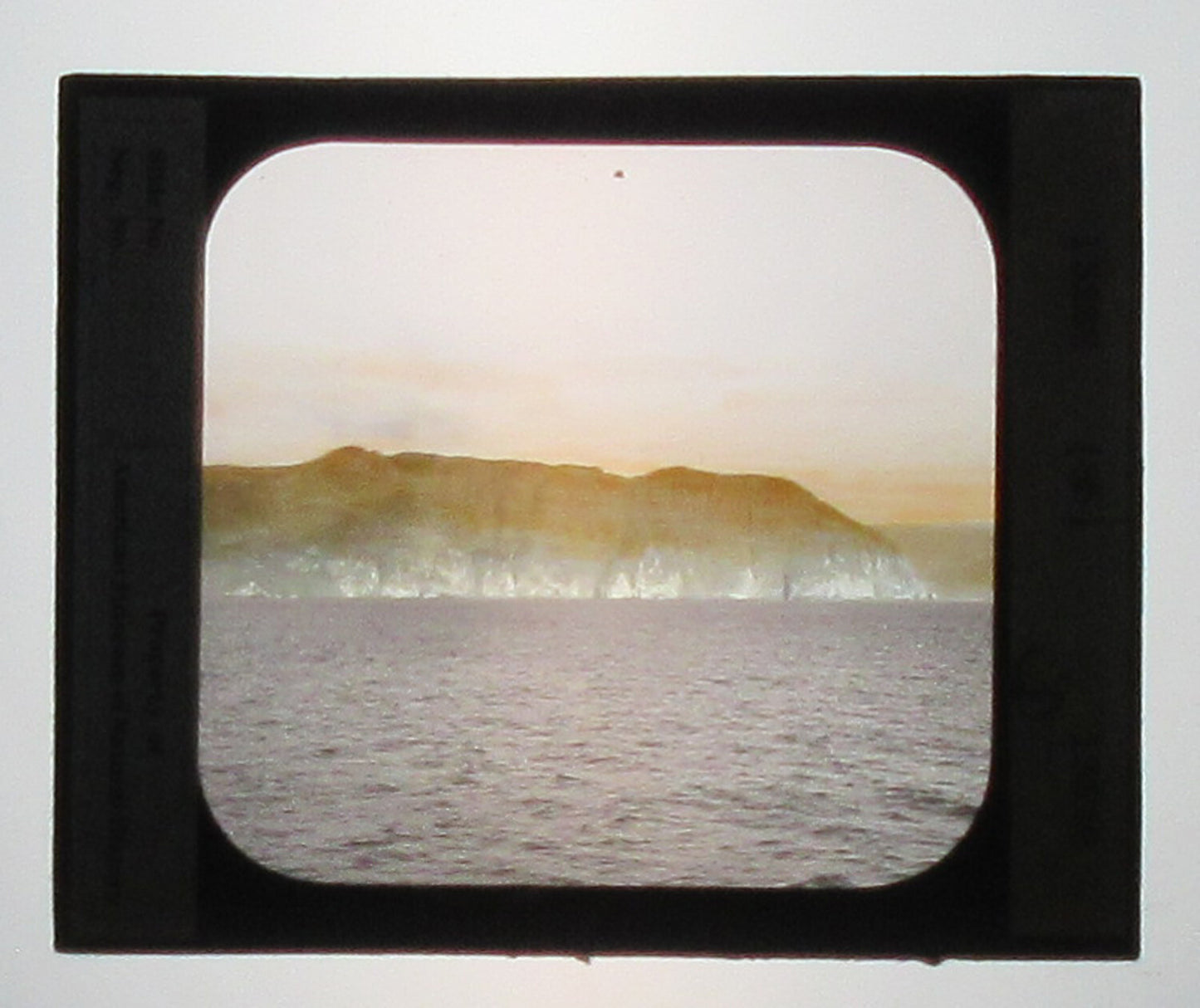PISAGUA COAST, PERU. HAND COLORED PHOTO ON GLASS.