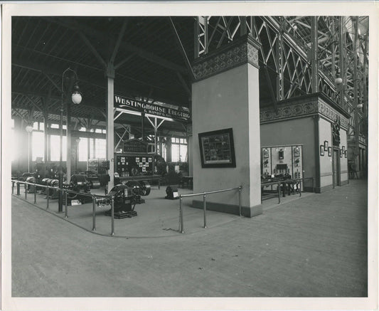 WESTINGHOUSE EXHIBIT,TURBINE,BREAKER SWITCH.BLACK AND WHITE SILVER PRINT 8 X 10.