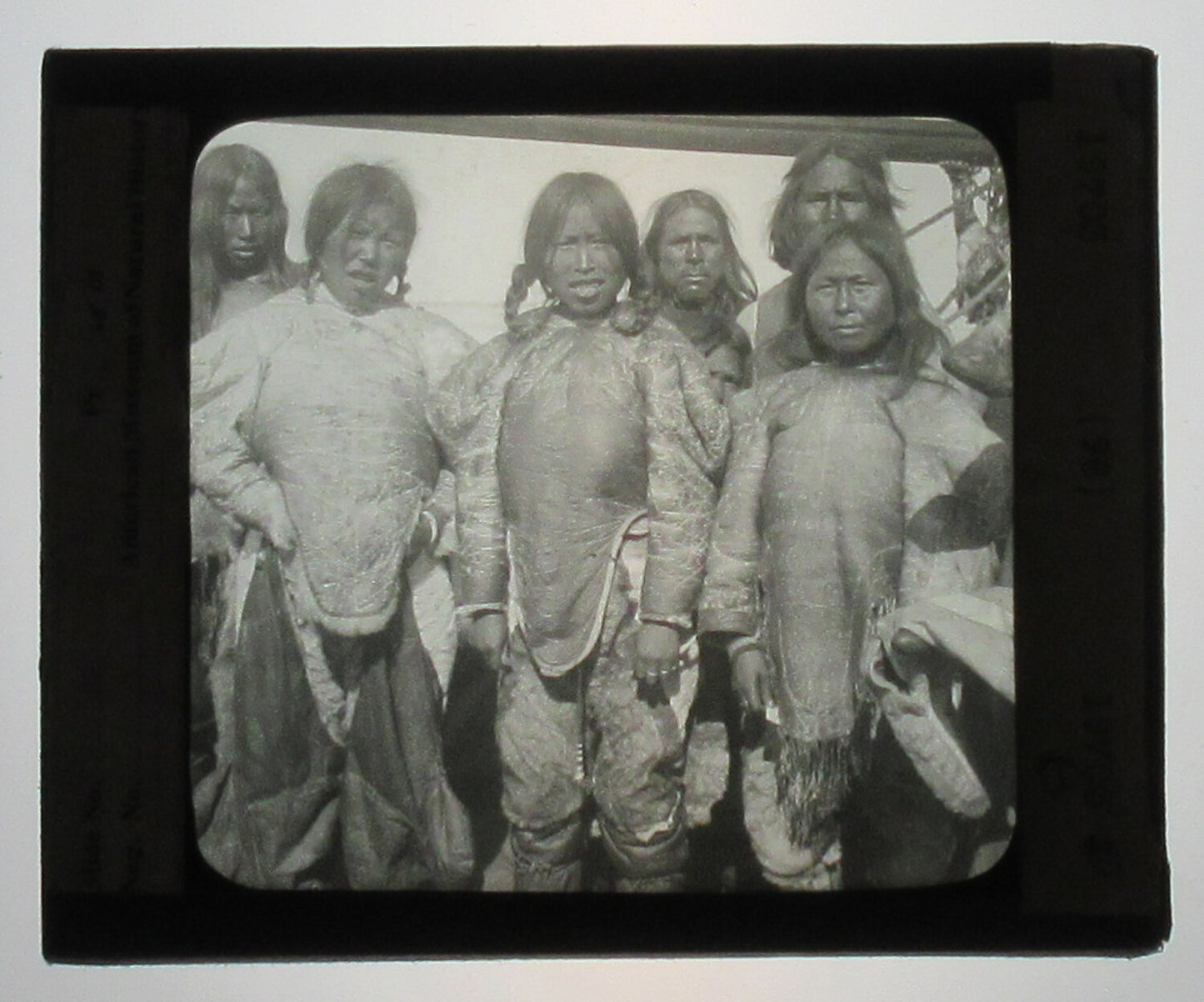 INDIGENOUS YOUTH, CAPE YORK, GREENLAND. PHOTO ON GLASS. LANTERN SLIDE.