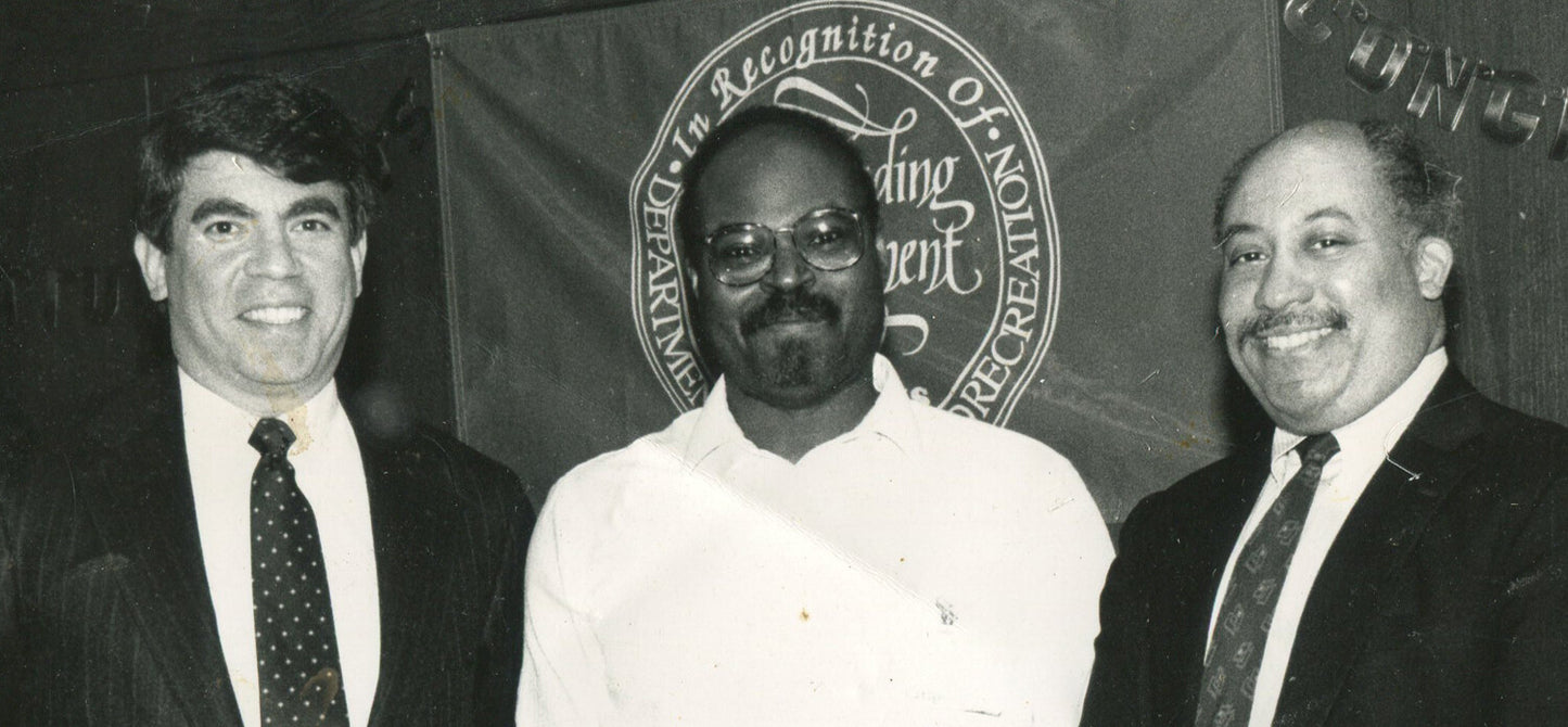 Vintage 1992 Department of Recreation Award Ceremony 8x10 B&W Photo Original