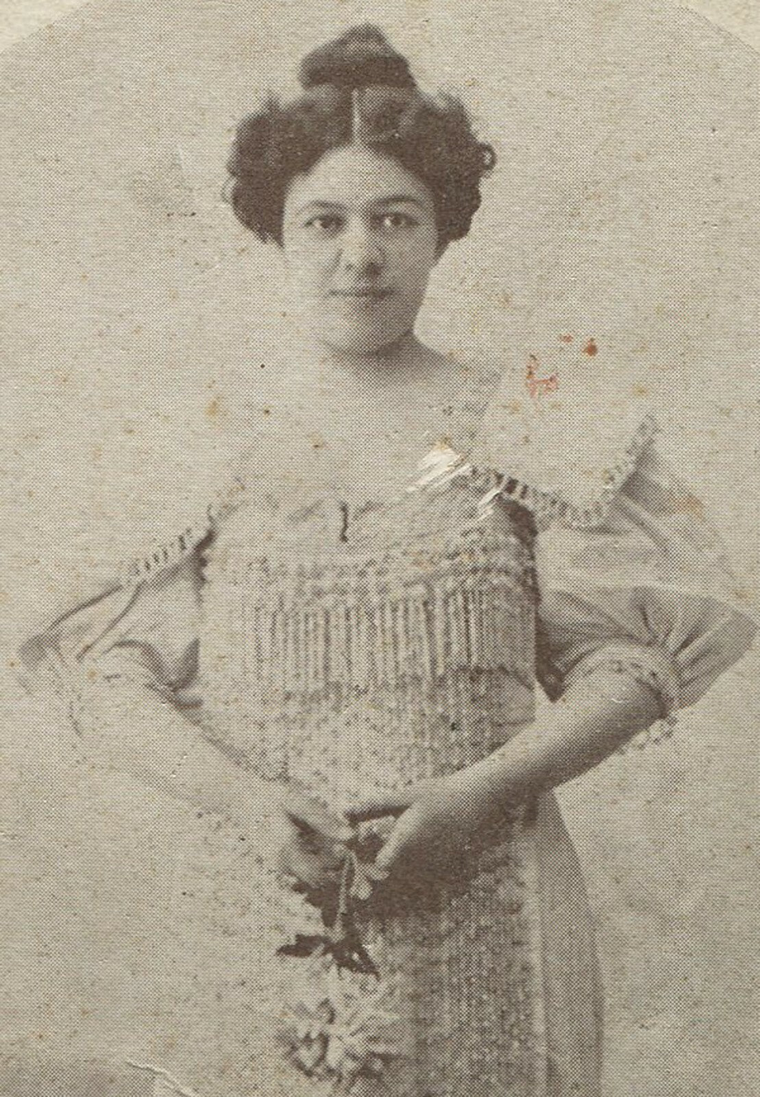 Vintage Julia Blanch Actress Cabinet Card Photo Lithograph - Original 4x6.5in