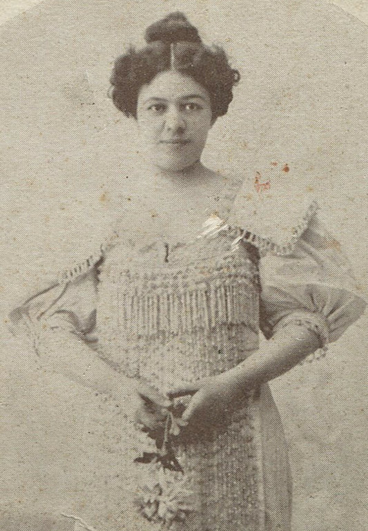 Vintage Julia Blanch Actress Cabinet Card Photo Lithograph - Original 4x6.5in