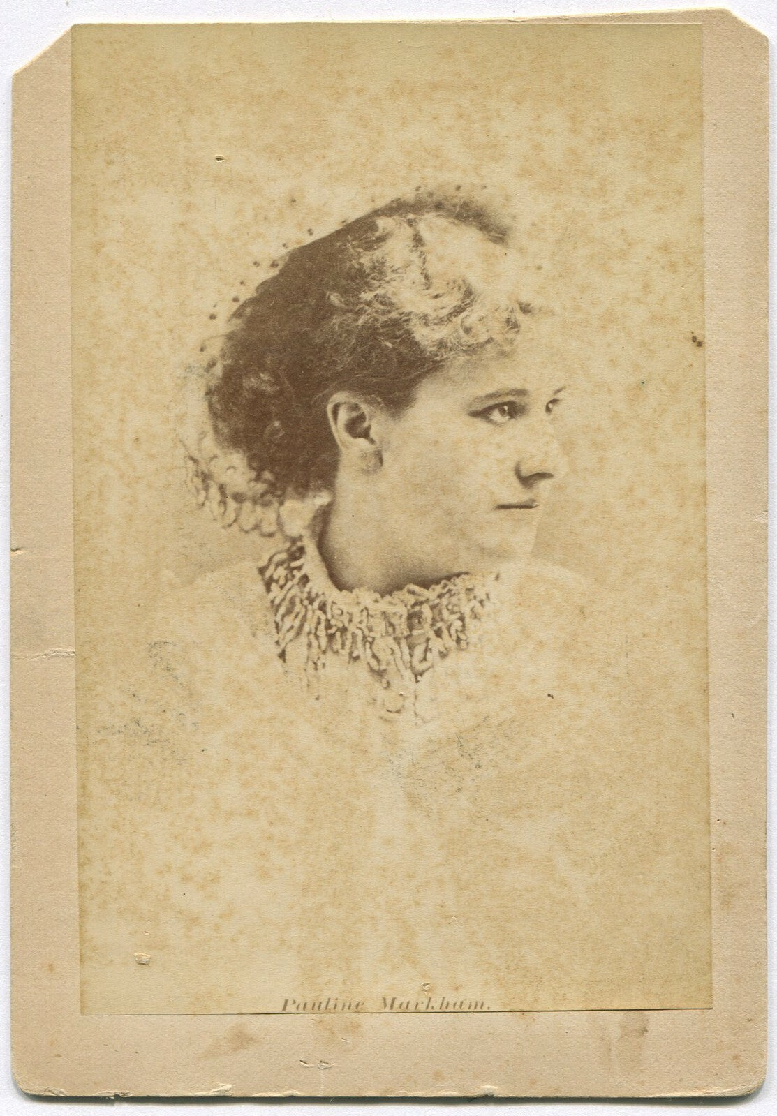 Vintage cabinet card Pauline Markham, dancer/singer portrait - authentic period