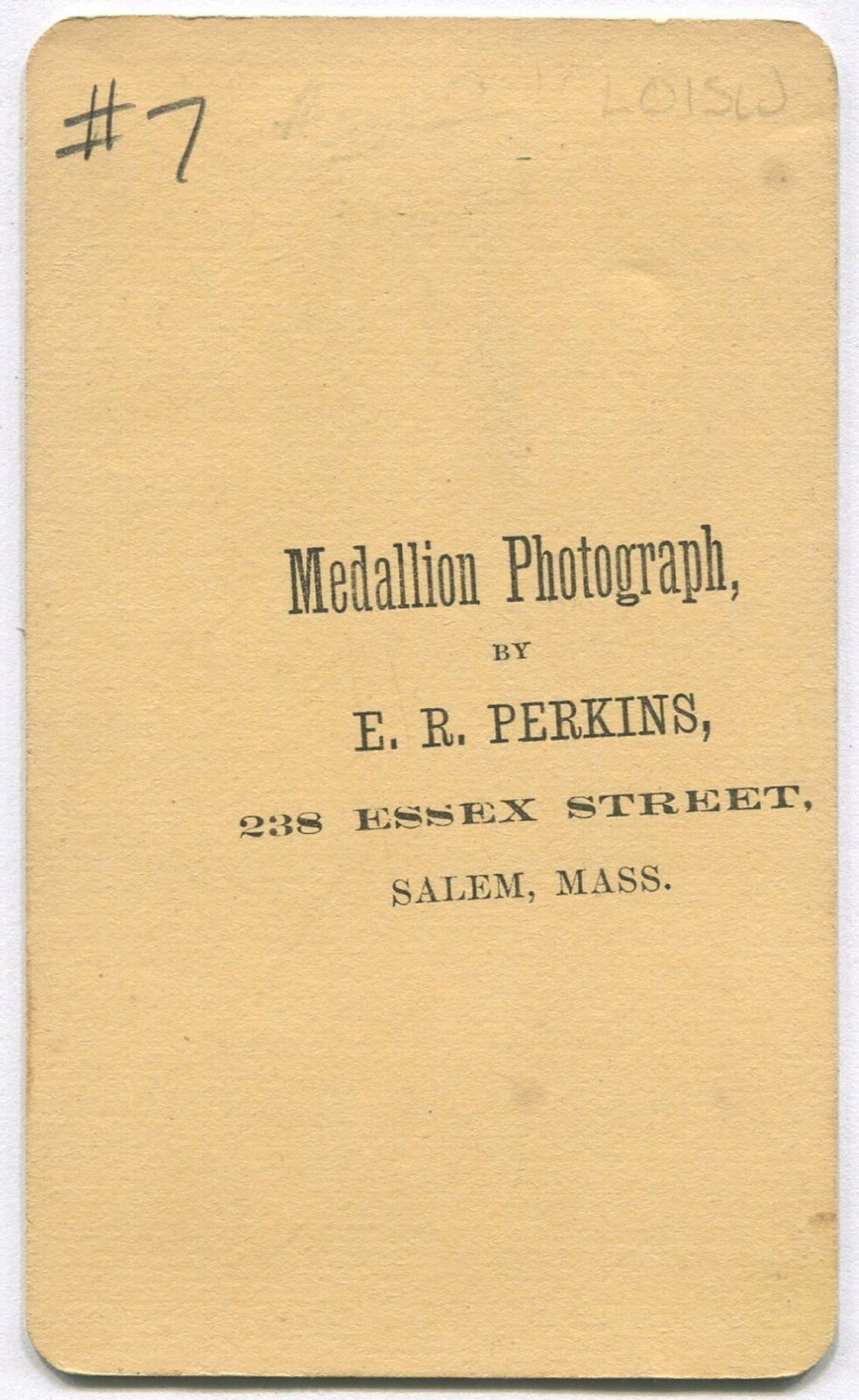 Vintage CDV Photo Man with Bags Under Eyes Big Bow Tie Salem MA