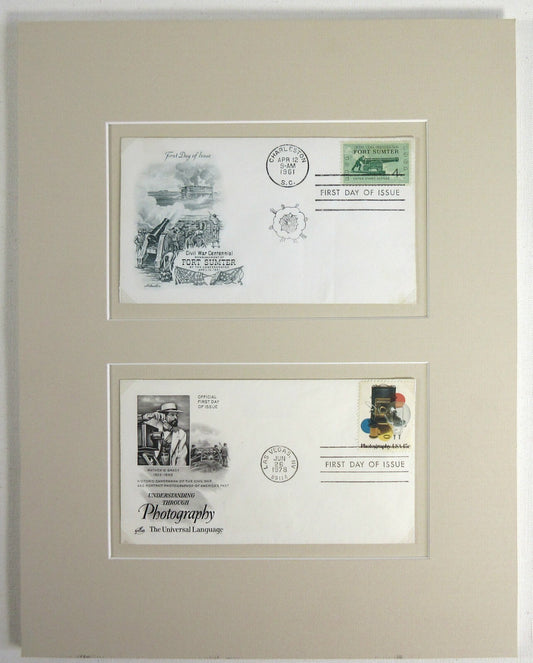 Vintage Fort Sumter First Day USPS stamps photography print in 11x14 archival