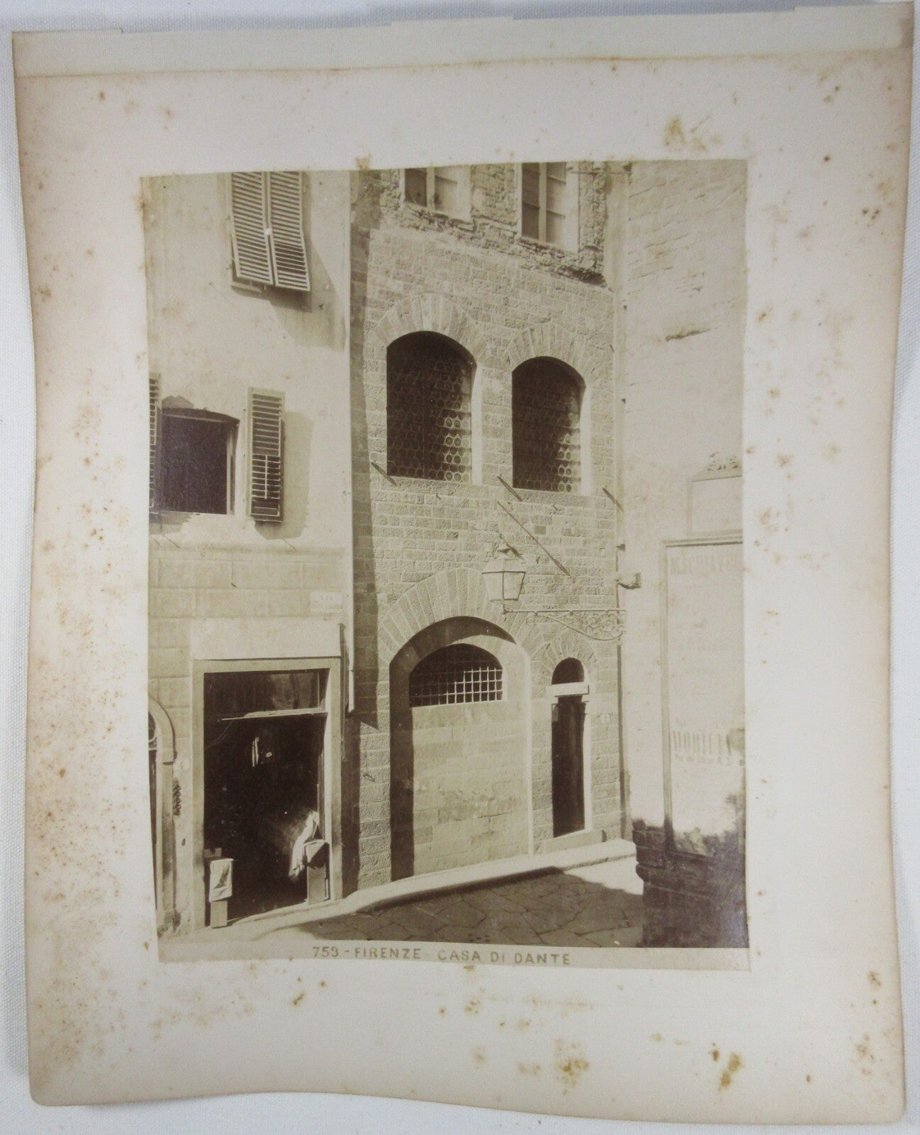 Vintage 8x10 Albumen Photograph on Both Sides of 11x13.5 Page - Piazzetta S