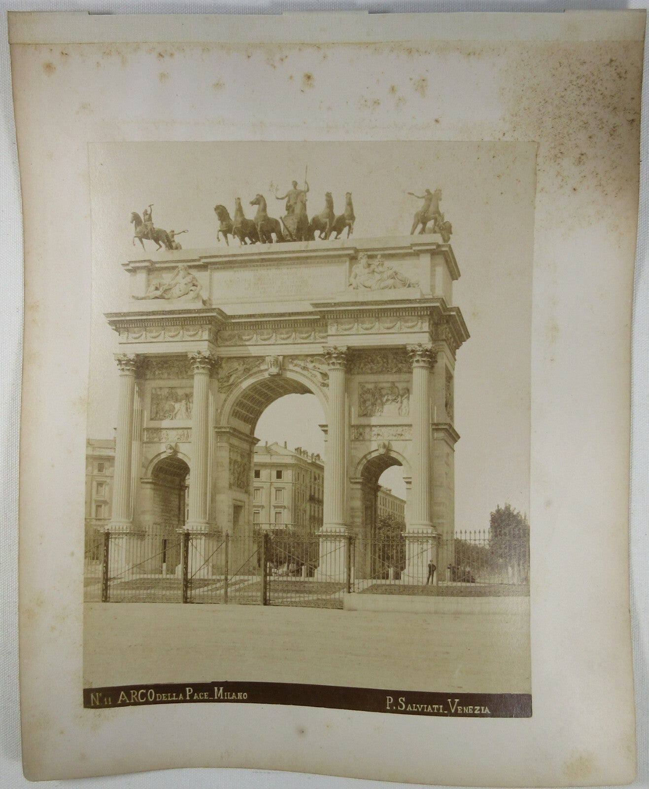 Vintage Milan Photograph: Colonne S. Lorenzo / Arco della Pace, Milano - 8x10