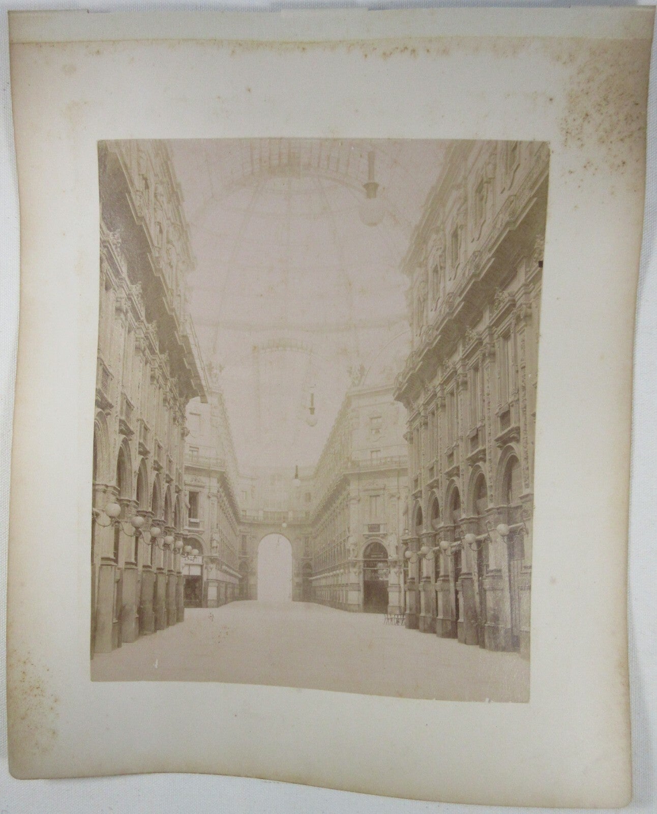 MILANO CATHEDRAL/ARCHITECTURE INTERIOR. 8X10 ALBUMEN ON BOTH SIDES OF PAGE.