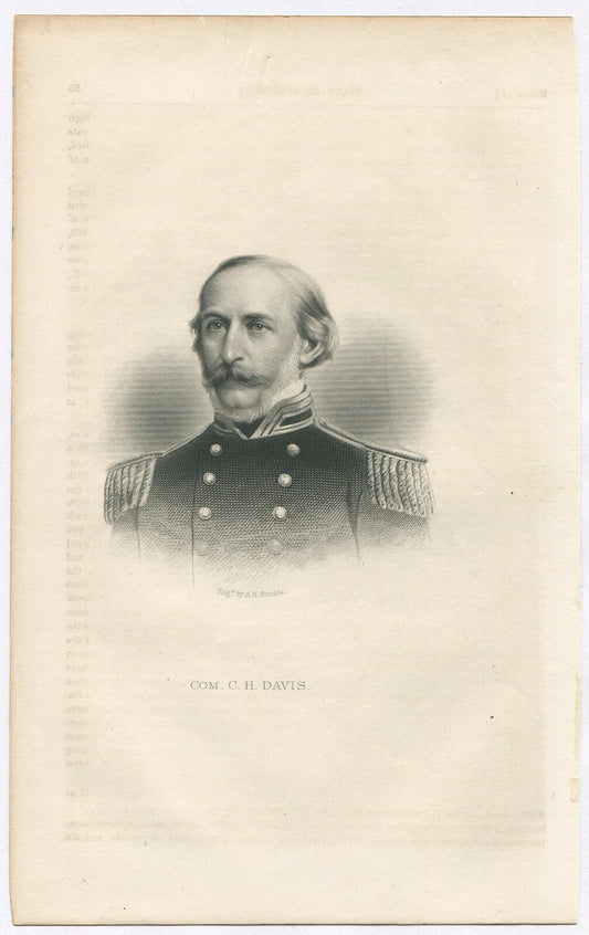 COM.C.H.DAVIS,USN,USA.LITHOGRAPH 9.5X6 INCHES.