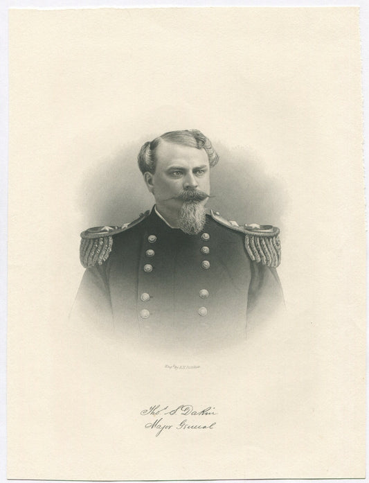 MAJ.GEN.THOMAS.S.DAKIN,USA. LITHOGRAPH 9.75X7.25 INCHES.