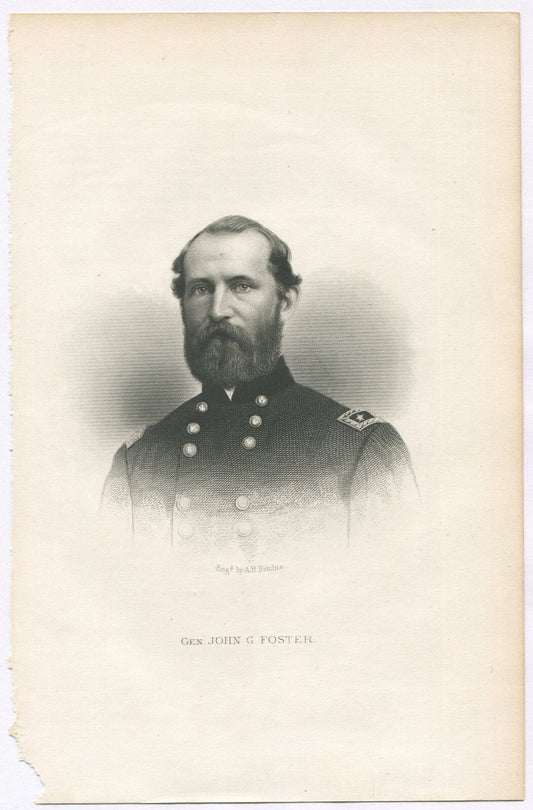 GEN. JOHN FOSTER,USA. LITHOGRAPH 9.25X6 INCHES.