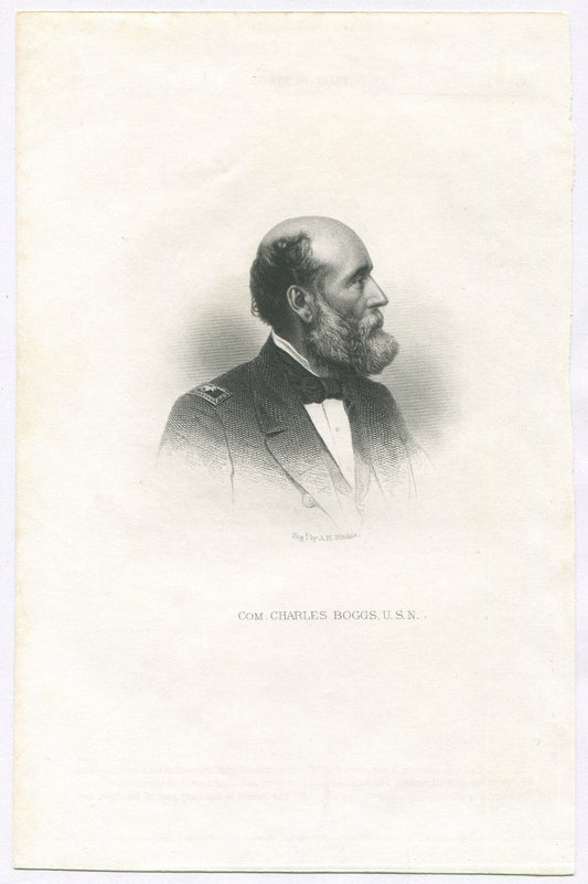 COM. CHARLES BOGGS,USN,USA.LITHOGRAPH 9.25X6.25 INCHES.