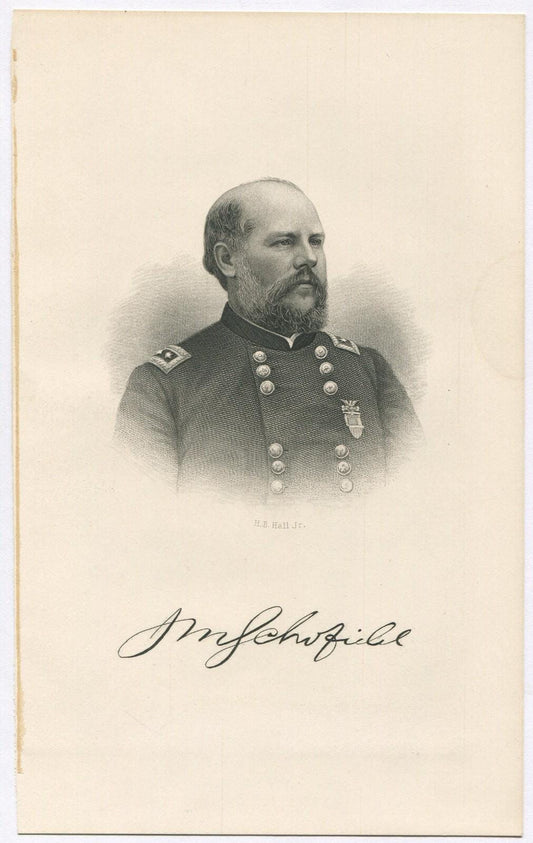 Vintage Civil War General USA Lithograph 9.5x5.5 in - Original Historic Art Print