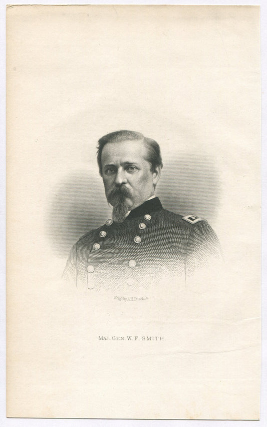 MAJ.GEN.W.F.SMITH,USA. LITHOGRAPH 9.25X5.75 INCHES.