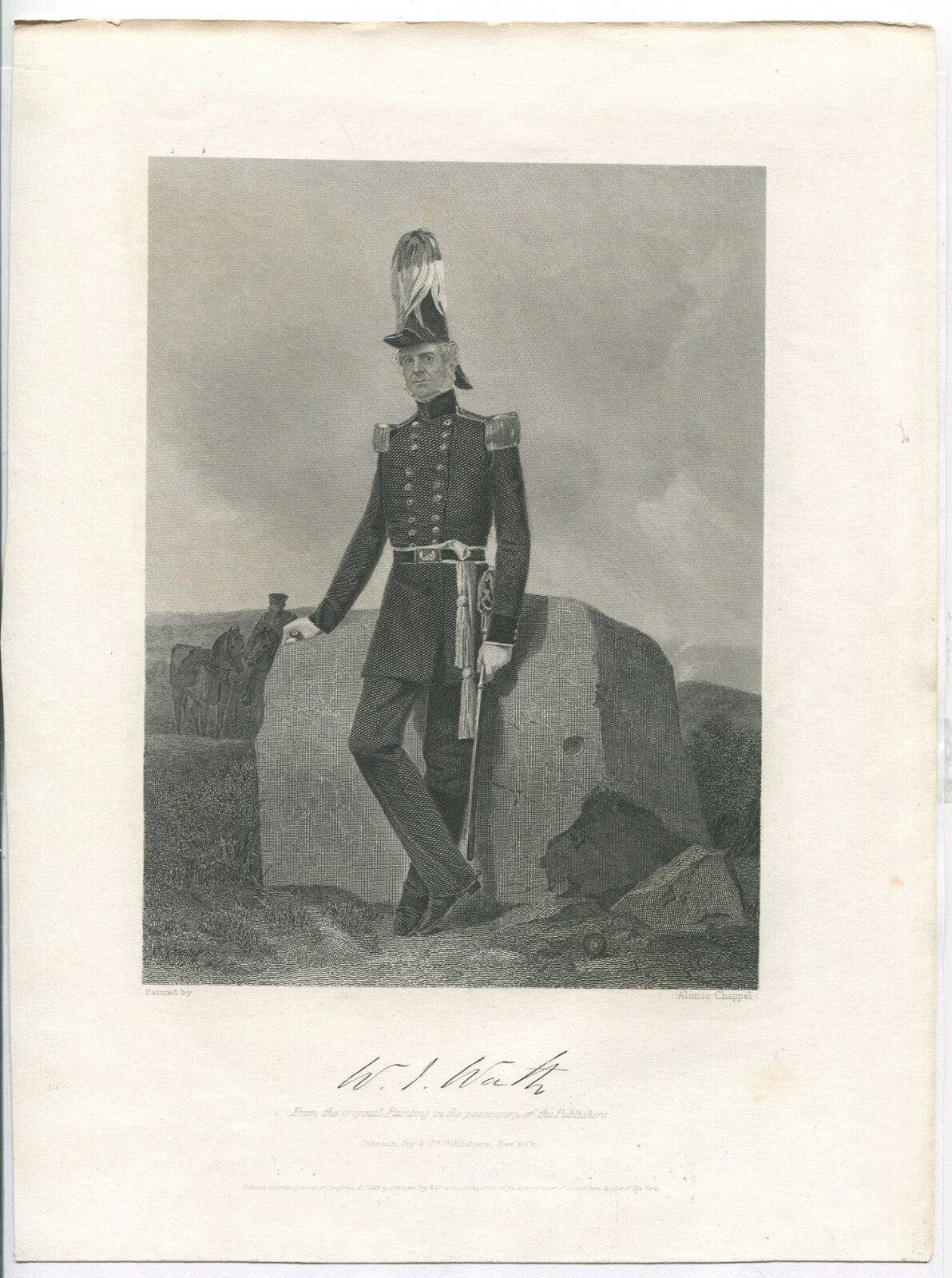 GEN.W.J.WORTH,USA. LITHOGRAPH 11.X8.5 INCHES.