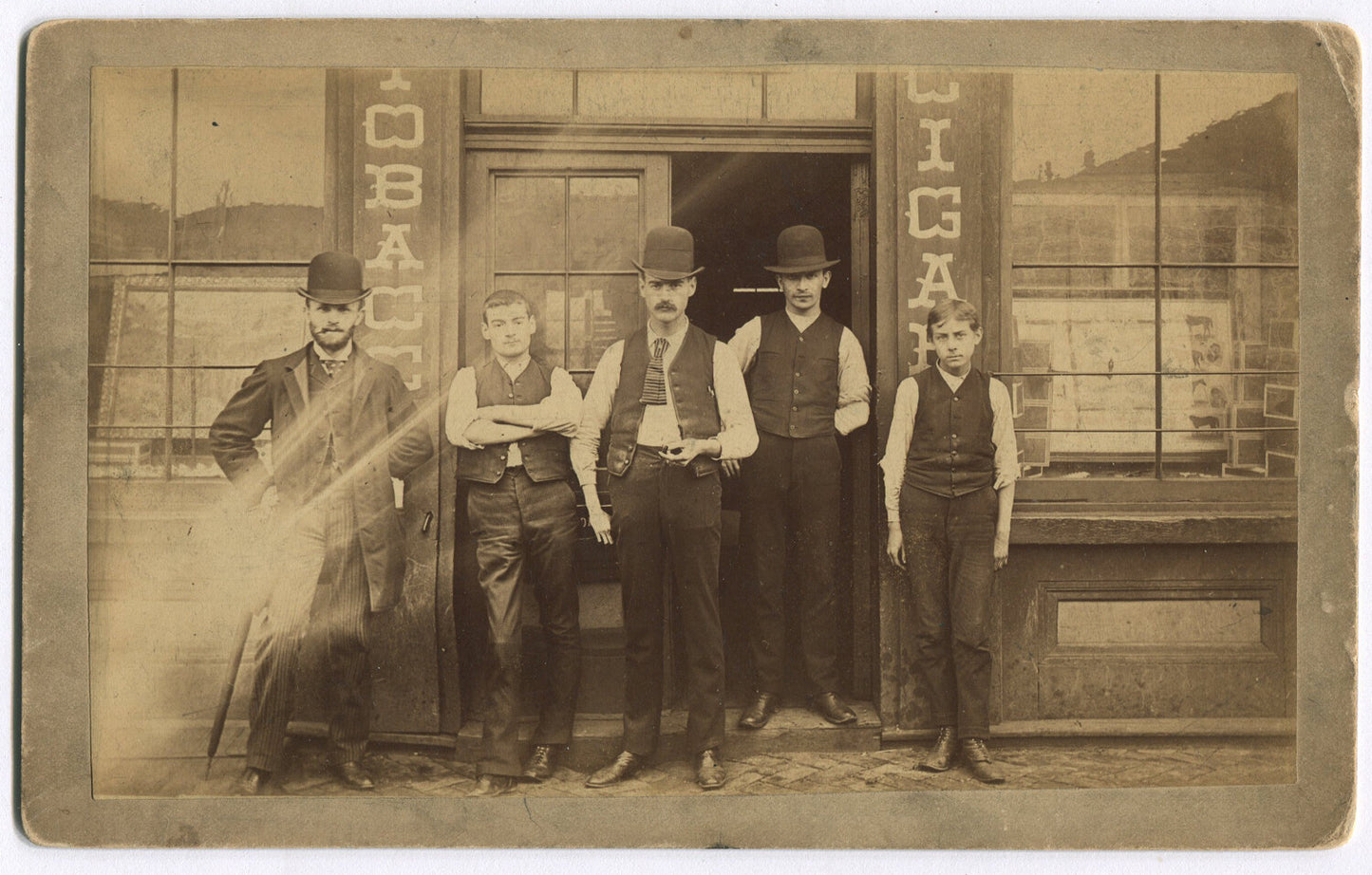 CIGAR & TOBACCO STORE, ALLEGHENY CITY PA. W.P.SIEFFERT,1888. 5.25X8.5 ALBUMEN.