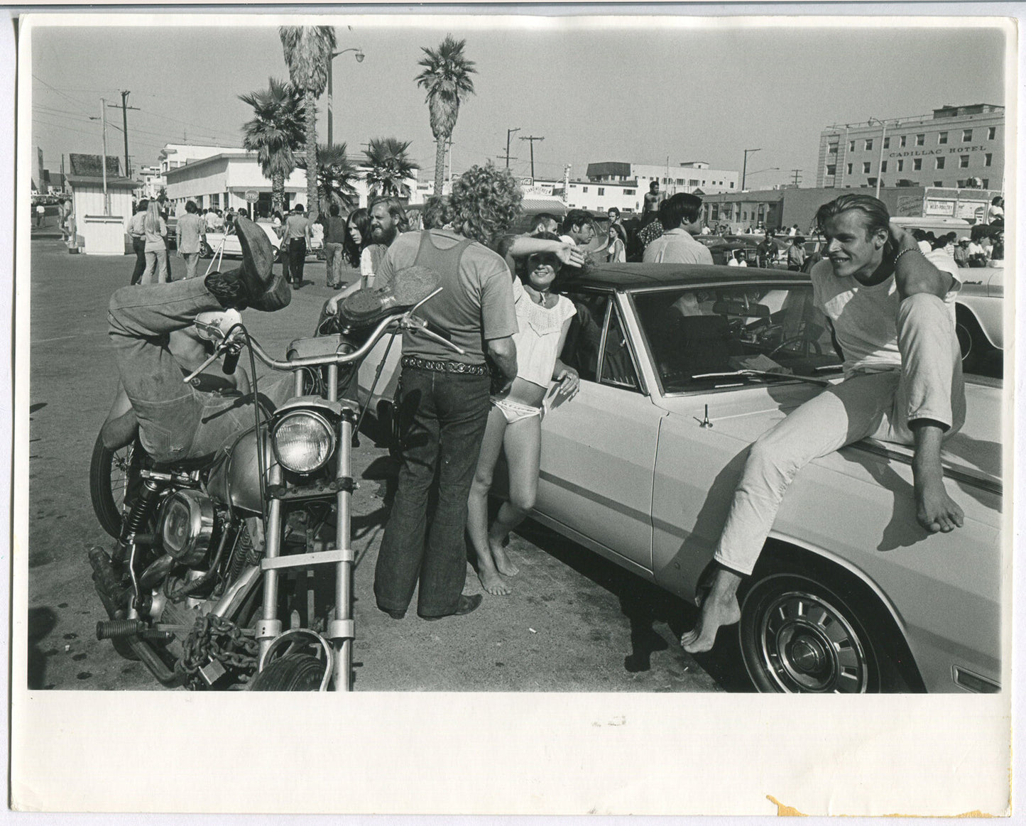 EASY RIDER WANNABE SCENE. B&W 8X10, 1960-70.