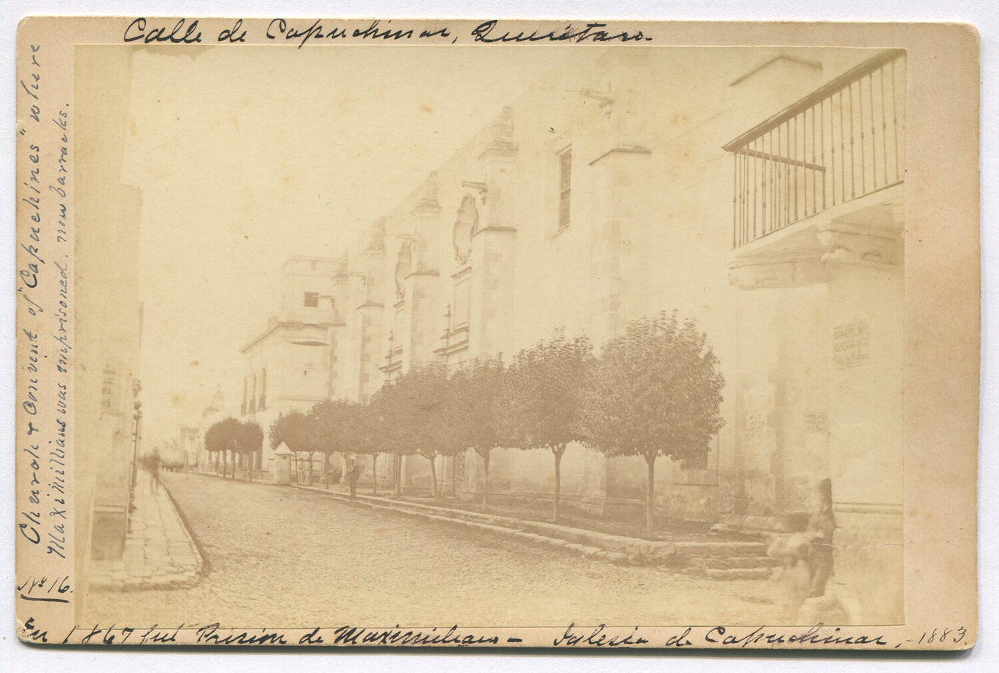 CONVENT OF CAPUCHINAS WHERE MAXIMILIAN WAS HELD. CABINET CARD.