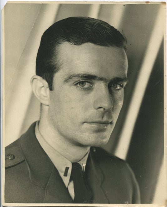Vintage WWII Portrait: U.S. Service Member 8x10 B&W Photo, Original Wartime