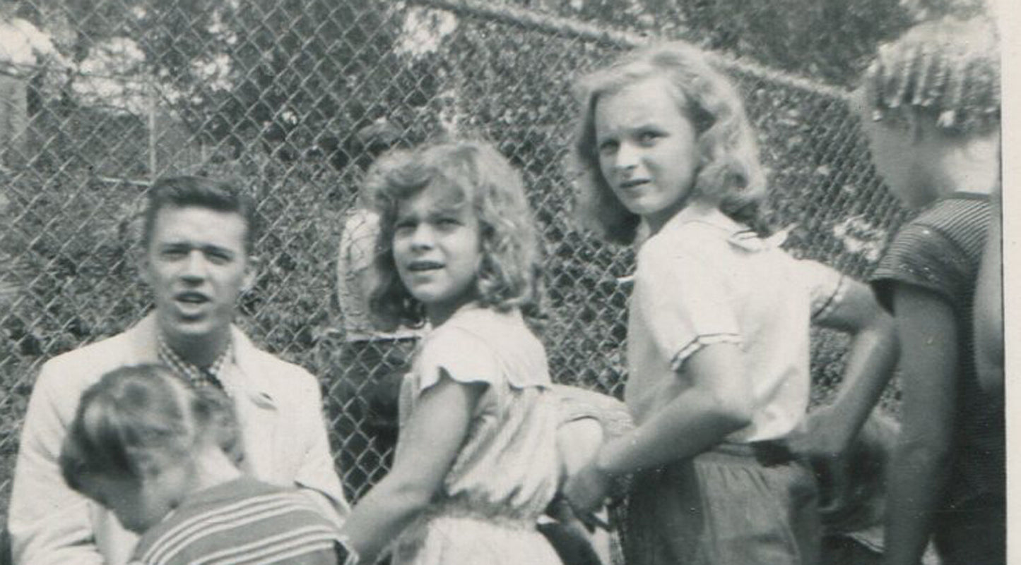 Vintage Kodak 1957 American Youth Snapshot 3.5x3.5 Original Silver Print - Black
