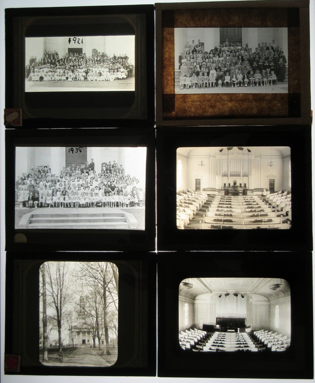 CHURCH/SCHOOL LANTERN SLIDES. 6 SET. VINTAGE KODAK BOX. LANTERN SLIDE.