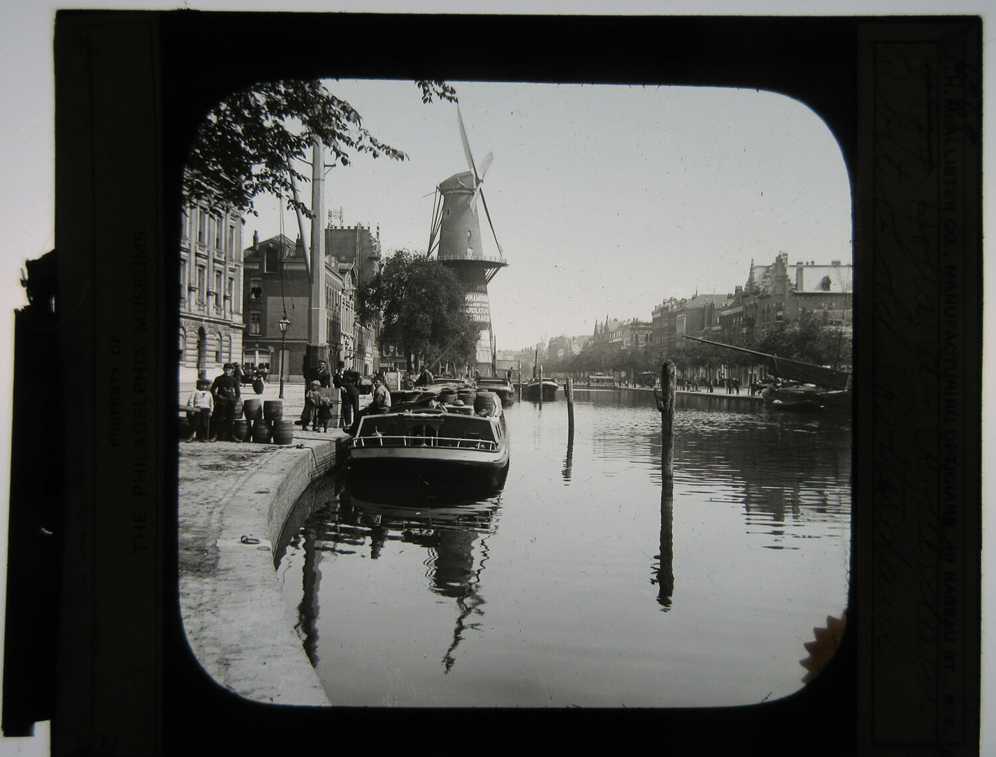 PORT SCENE, OLD ROTTERDAM. LANTERN SLIDE.