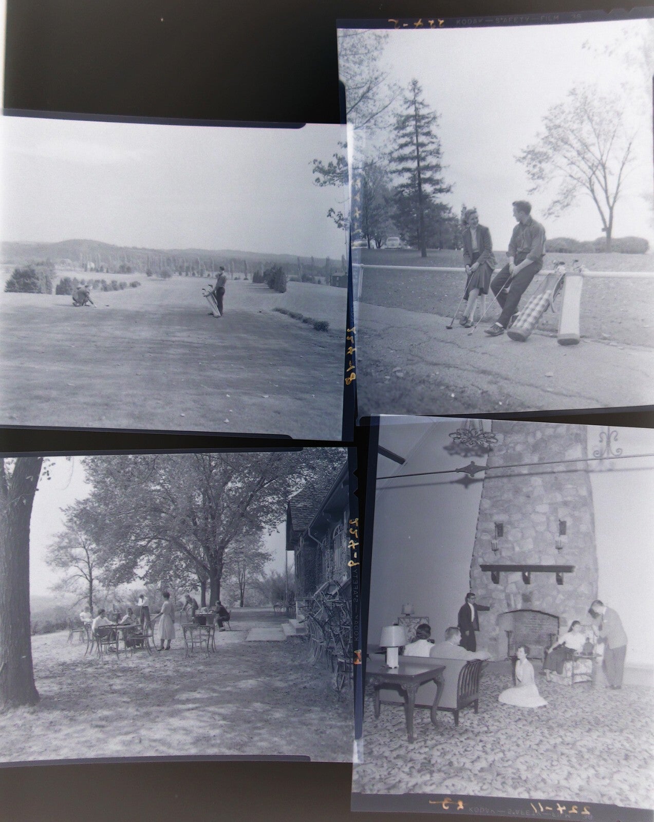 LEISURE, GULF AND LODGE. 1950s WILDWOOD. 12 SET, 4X5 NEGATIVES.