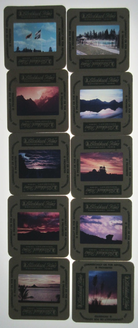 30 SET.SUNSET,WESTERN STATES, AZ,CA,CO,OR,NM...35MM KODACHROME TRANSPARENCY