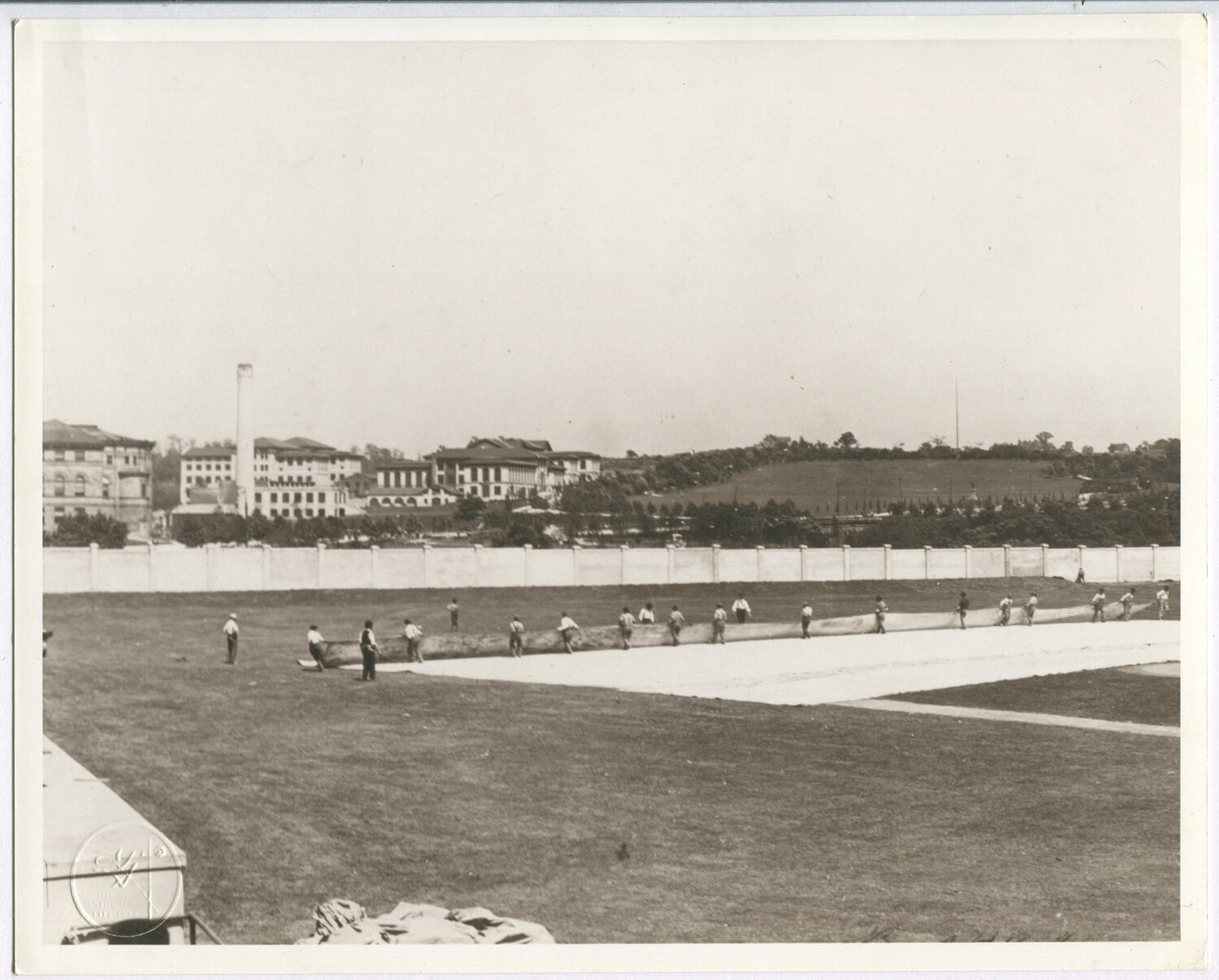 FORBES FIELD GROUNDSKEEPERS AT WORK. 8X10 REPRINT