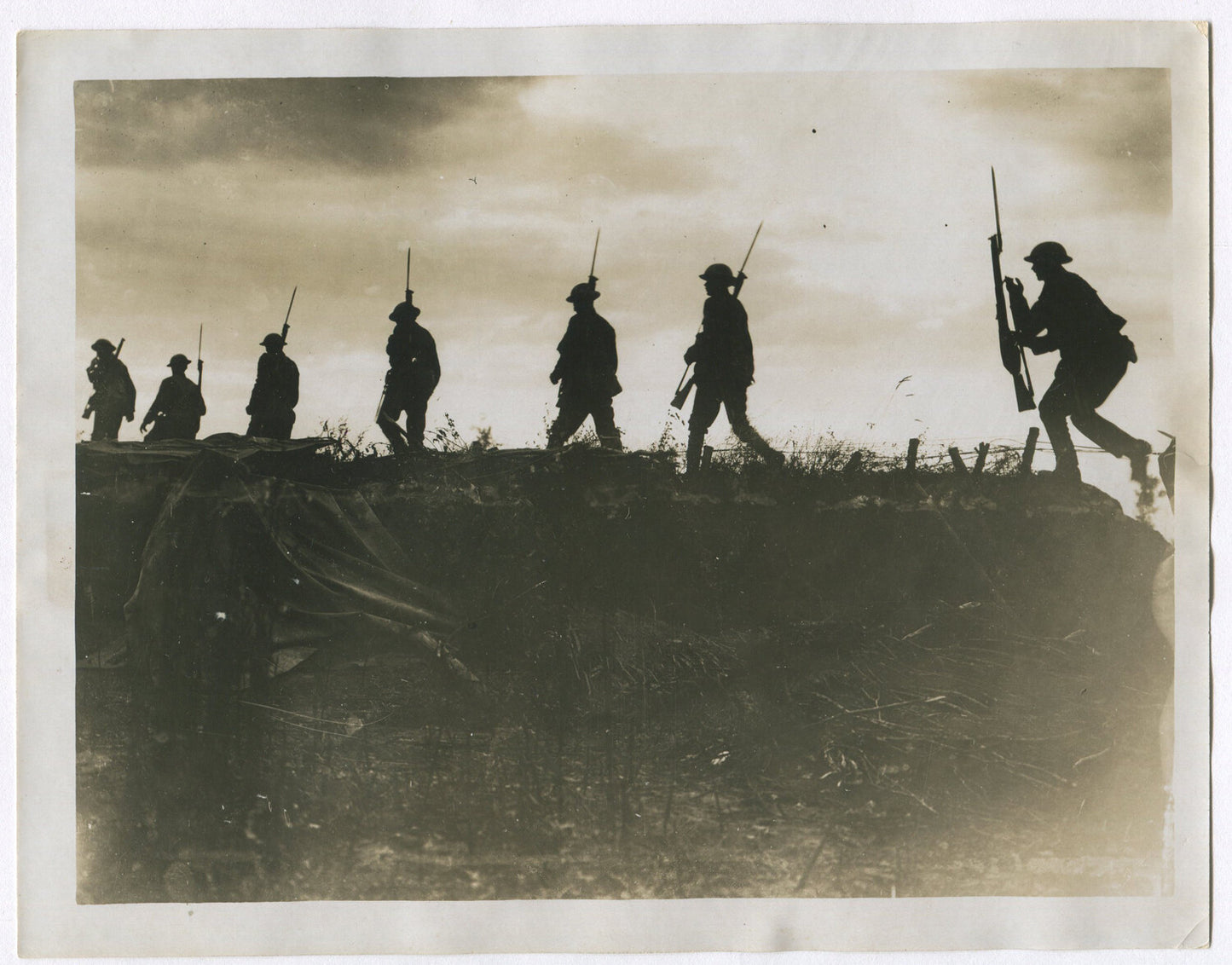 Vintage WWI 8x10 Photo Scots Guards on the Flanders Front - Western Front