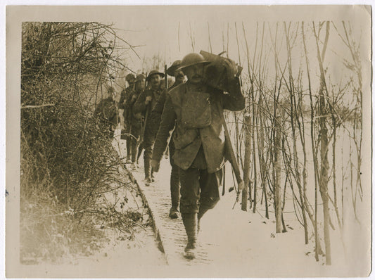 Vintage WWI Royal Welsh Fusiliers 8x10 Photo - Trench Warfare, Western Front,