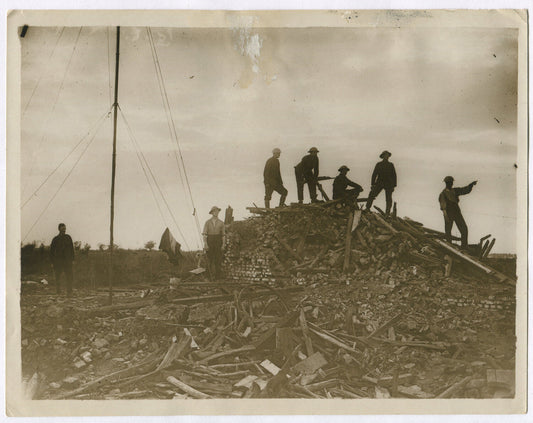 Vintage World War I 8x10 Photo Print Reprint - British Troops Watching Guns
